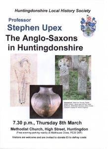 Society Lecture - The Anglo-Saxons in Huntingdonshire (Dr Stephen Upex) @ Huntingdon Methodist Church