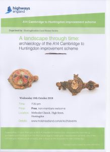Society Lecture - A Landscape through Time - the A14 Project @ Methodist Church, Huntingdon | England | United Kingdom