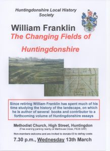 Society Lecture - The Changing Fields of Huntingdonshire @ Huntingdon Methodist Church