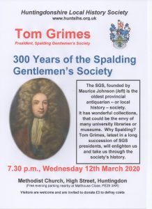 Society Talk - History and Collections of the Spalding Gentlemen's Society @ Huntingdon Methodist Church