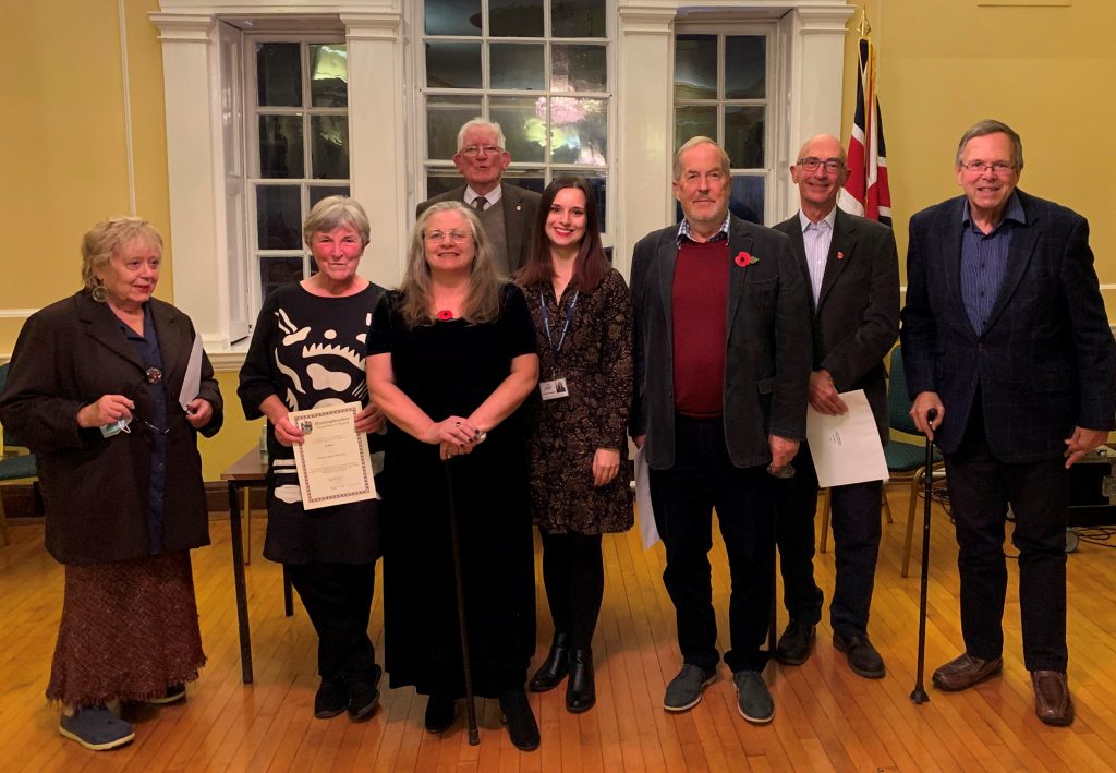 From left to right, Kate Hadley, Sally Elding, Dorothy James, David Cozens, Kristina Kapitza, David Stokes, David Yeandle