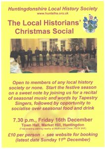Christmas Social - Evening with the Tapestry Singers @ Assembly Rooms, Town Hall, Huntingdon